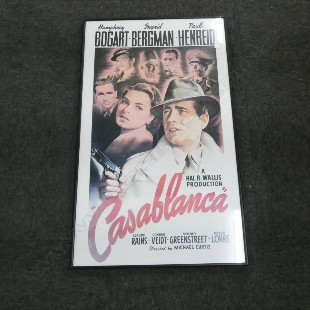 REPRO CASABLANCA (1942) MOVIE POSTER 965x570mm Image 1++