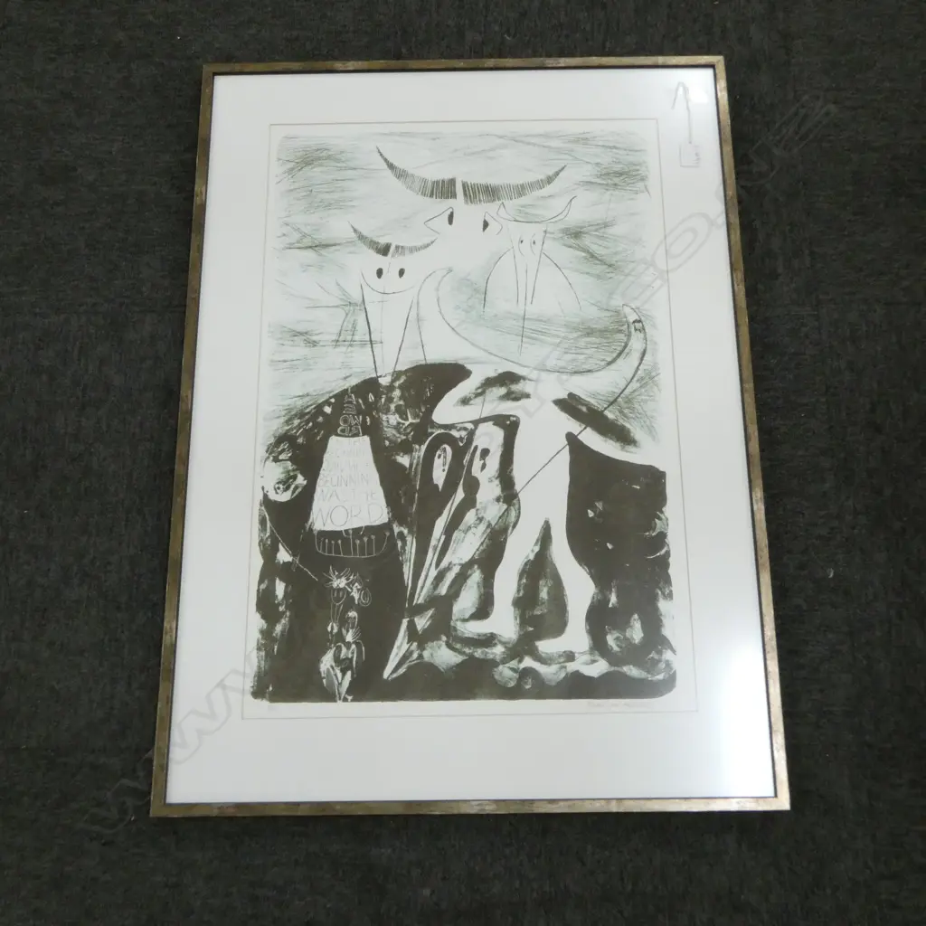 MARILYN MORRIS (b. NZ 1941) 'IN THE BEGINNING WAS THE WORD' A/P LITHOGRAPH 715x470mm  Image 1++