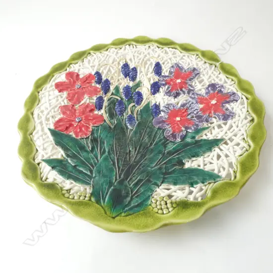 TOM SOMERVILLE, POTTERY DECORATIVE WALL PLATE, DATED REVERSE 21.07.006, 445mm