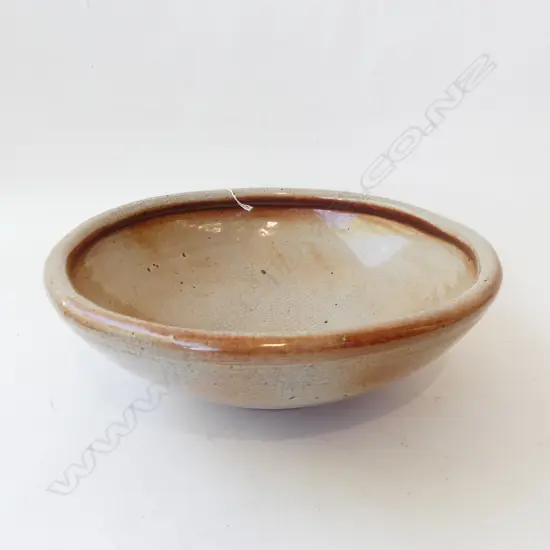 LG POTTERY BOWL, NO MARKINGS 365mm dia