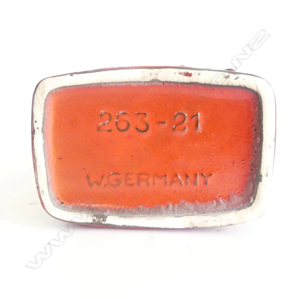 VINTAGE WEST GERMAN RED VASE, H.200mm Image 1++