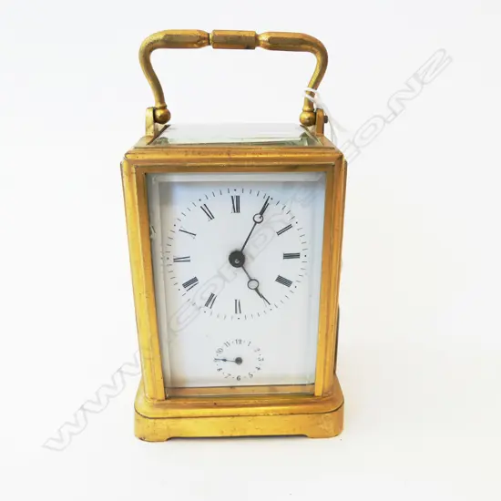 CARRIAGE CLOCK WITH SUBSIDIARY DIAL H.110mm