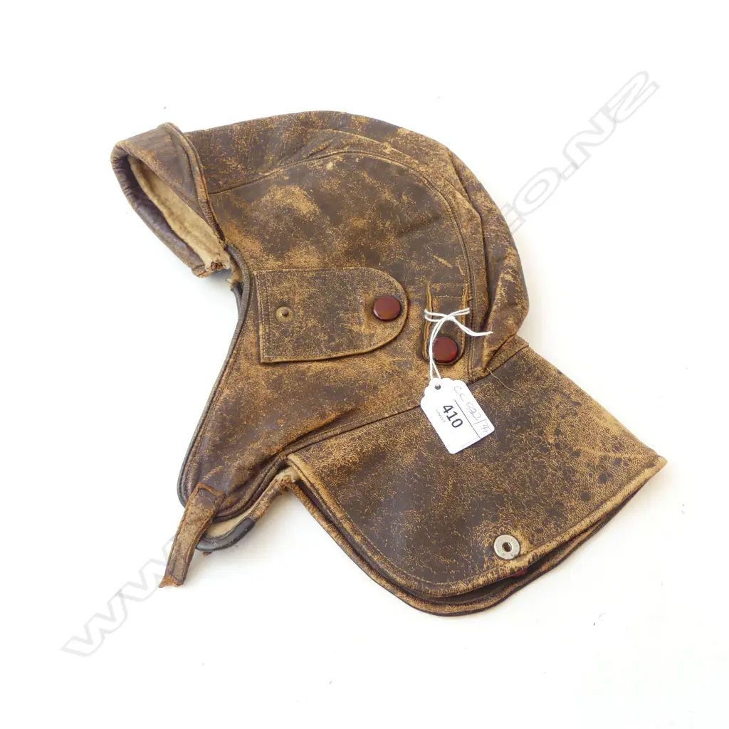 VINTAGE LEATHER FLYING HELMET Image 1++
