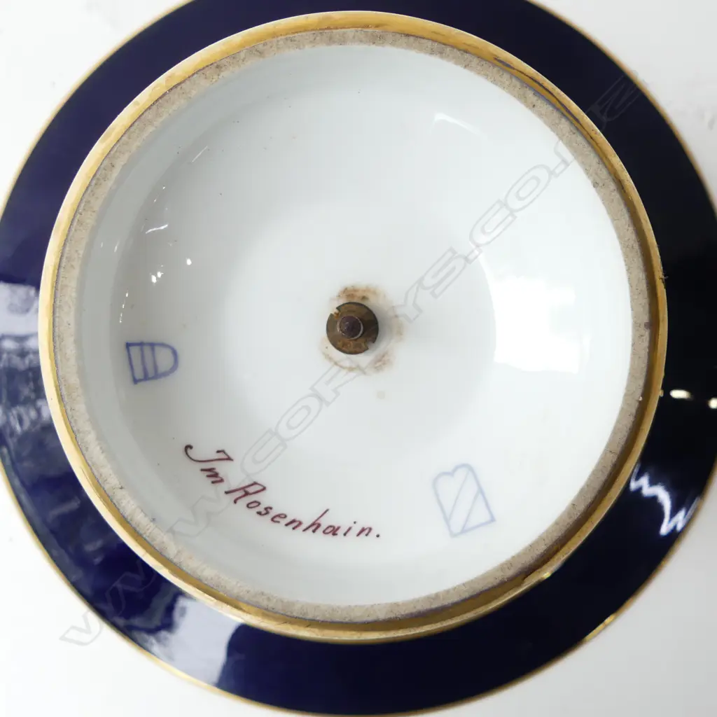 ROYAL VIENNA TAZZA HAND PAINTED (F. KOHL) w. NAKED MAIDENS 230mm dia Image 1++