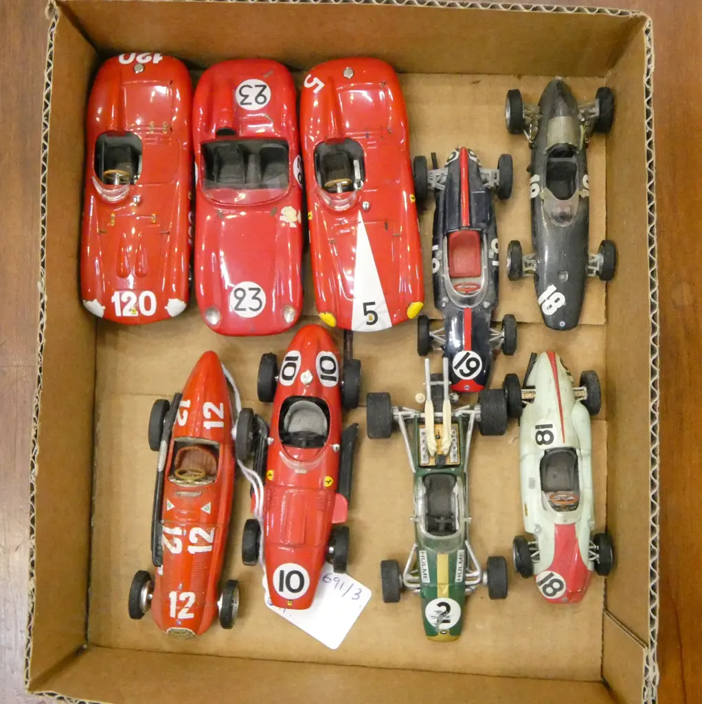 9 MODEL RACING CARS, SOME MADE IN ITALY L.100mm Image 1++