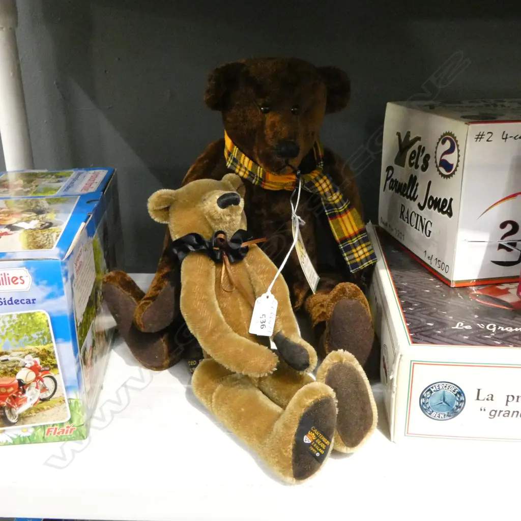 2 COLLECTORS LTD. ED. TEDDY BEARS; BY EDWARDIAN & CANTERBURY H.440mm Image 1++