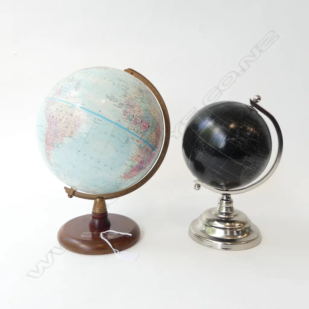 TWO WORLD GLOBES, H.320 & 270mm Image 1++