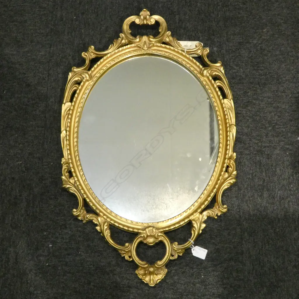 OVAL GILT FRAMED MIRROR H.750mm Image 1++