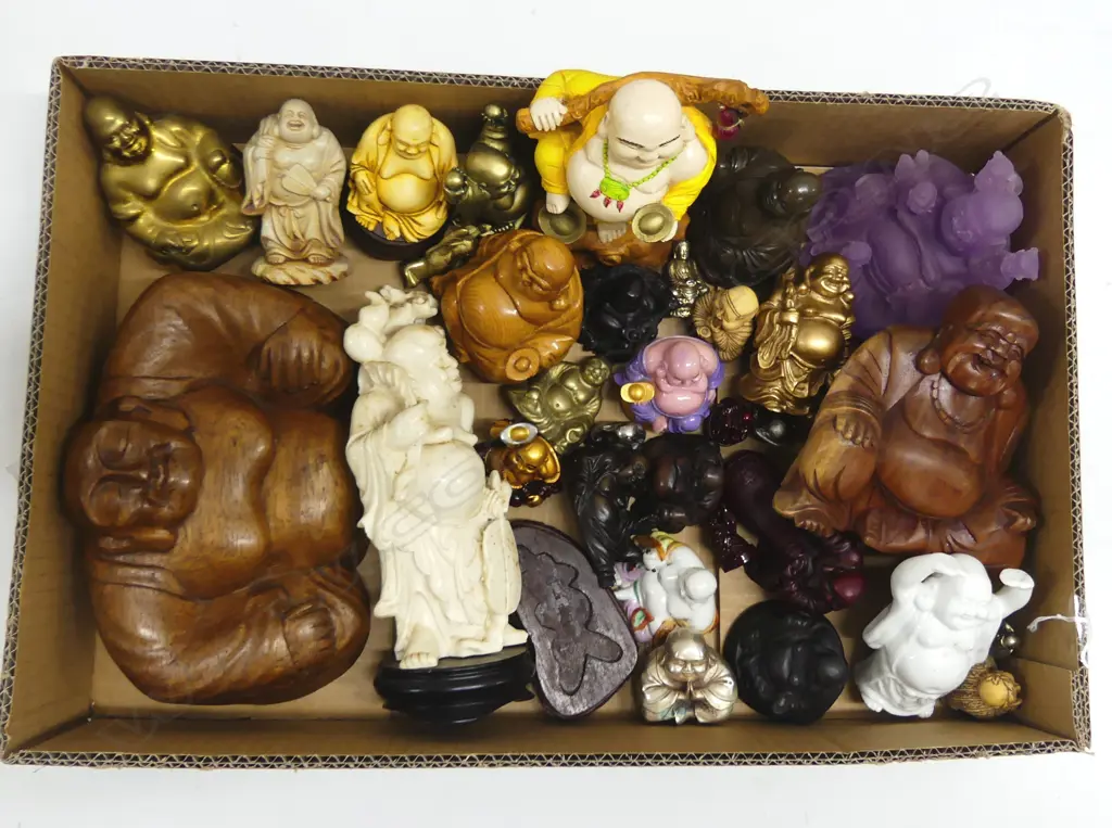 COLLECTION OF OVER 30 BUDDHA & HOTEI TALLEST 220MM Image 1++