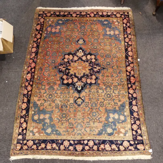 HAND KNOTTED WOOL PILE RUG 1900x1400mm