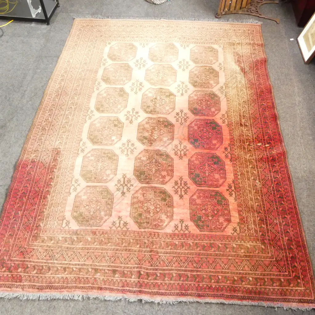 LG HAND KNOTTED WOOL PILE RUG uneven fading 2900x2050mm Image 1++
