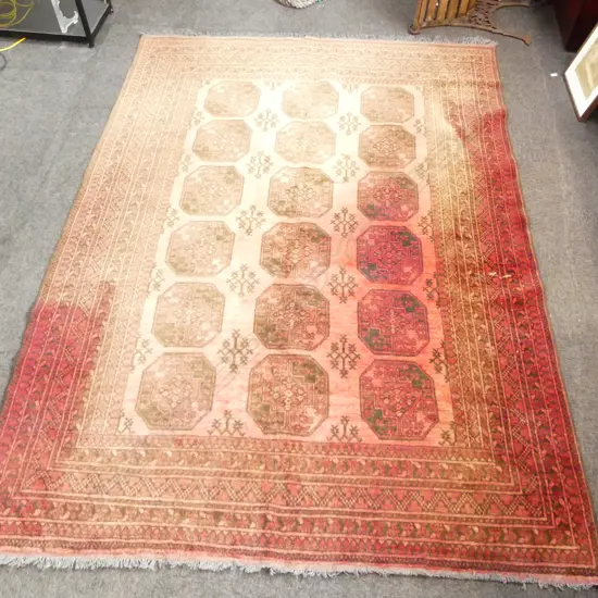 LG HAND KNOTTED WOOL PILE RUG uneven fading 2900x2050mm