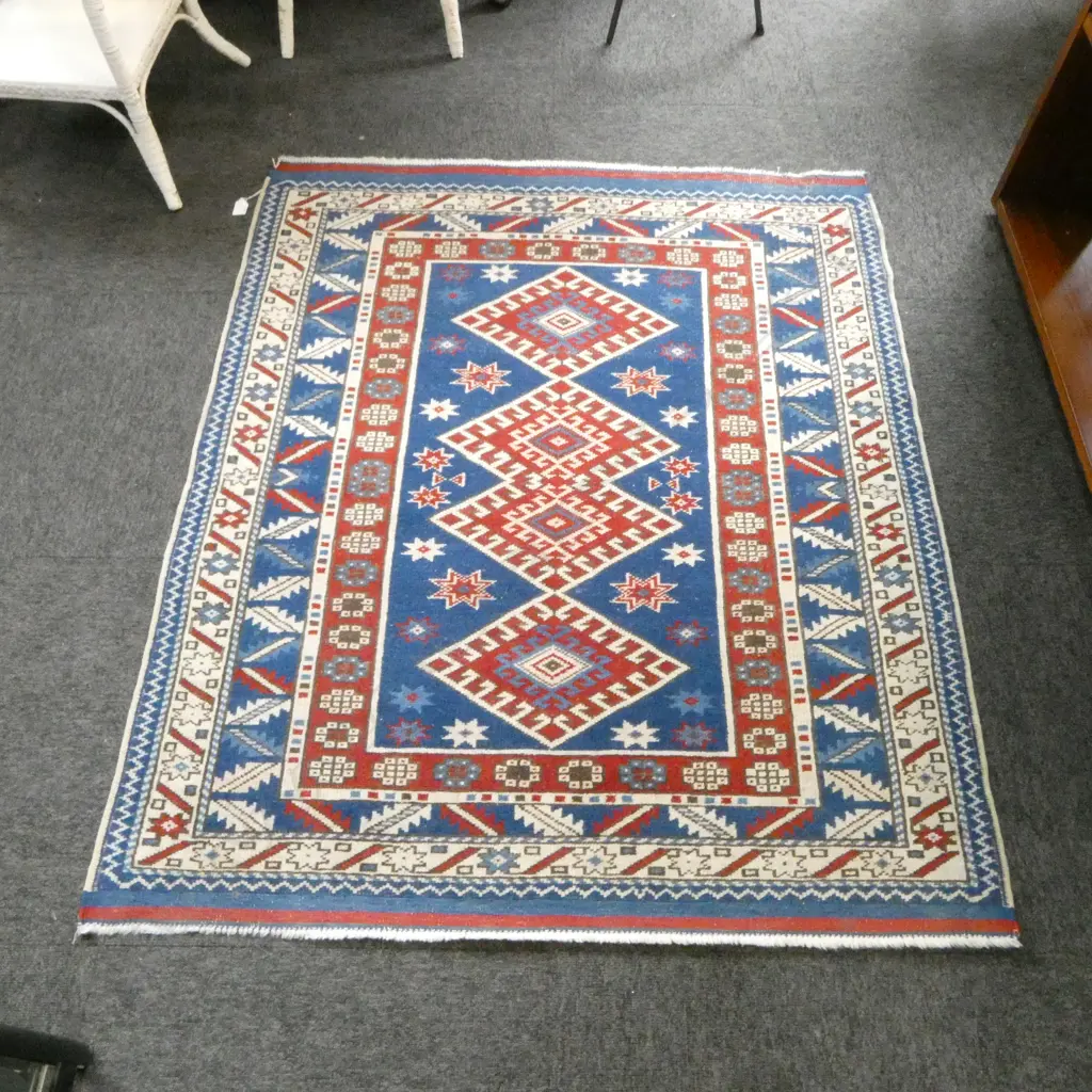 HAND KNOTTED WOOL PILE RUG 1300x1080mm Image 1++