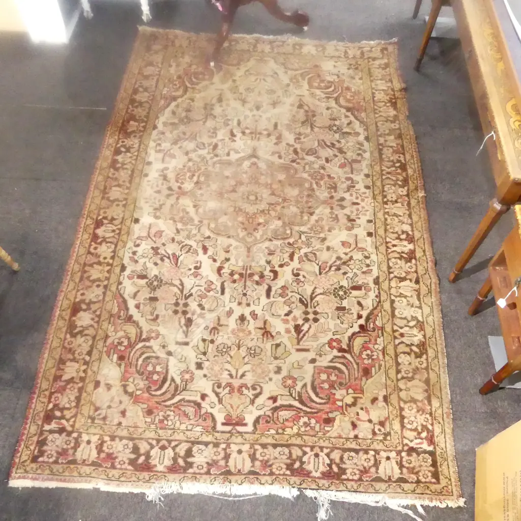 HAND KNOTTED WOOL PILE RUG FAULTS 2500x1550mm Image 1++