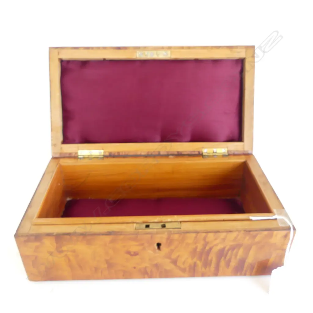 c.1900 NZ NATIVE WOODS INLAID BOX L310 H110mm In the manner of Norrie Image 1++