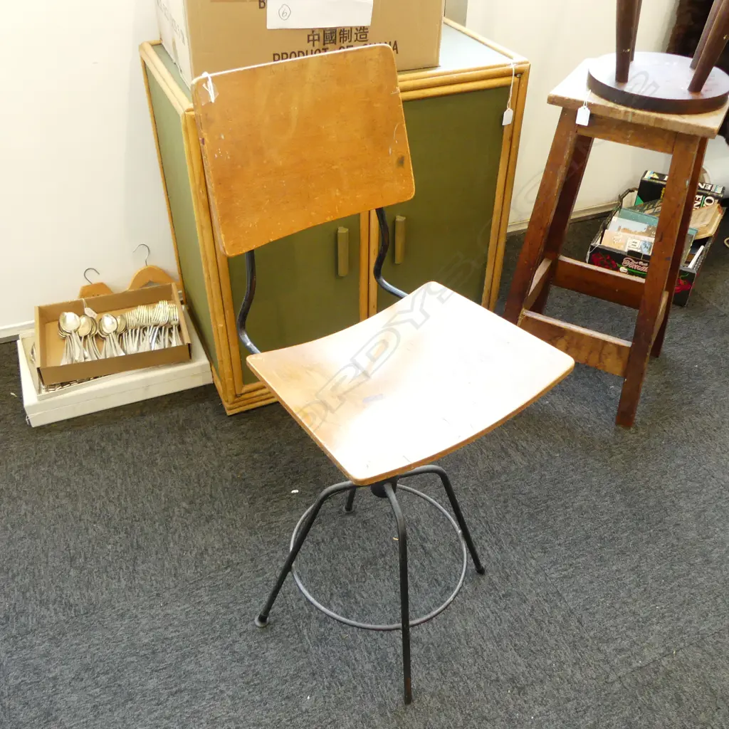 VINTAGE SWIVEL CHAIR (MARKED) 380x380x945mm Image 1++