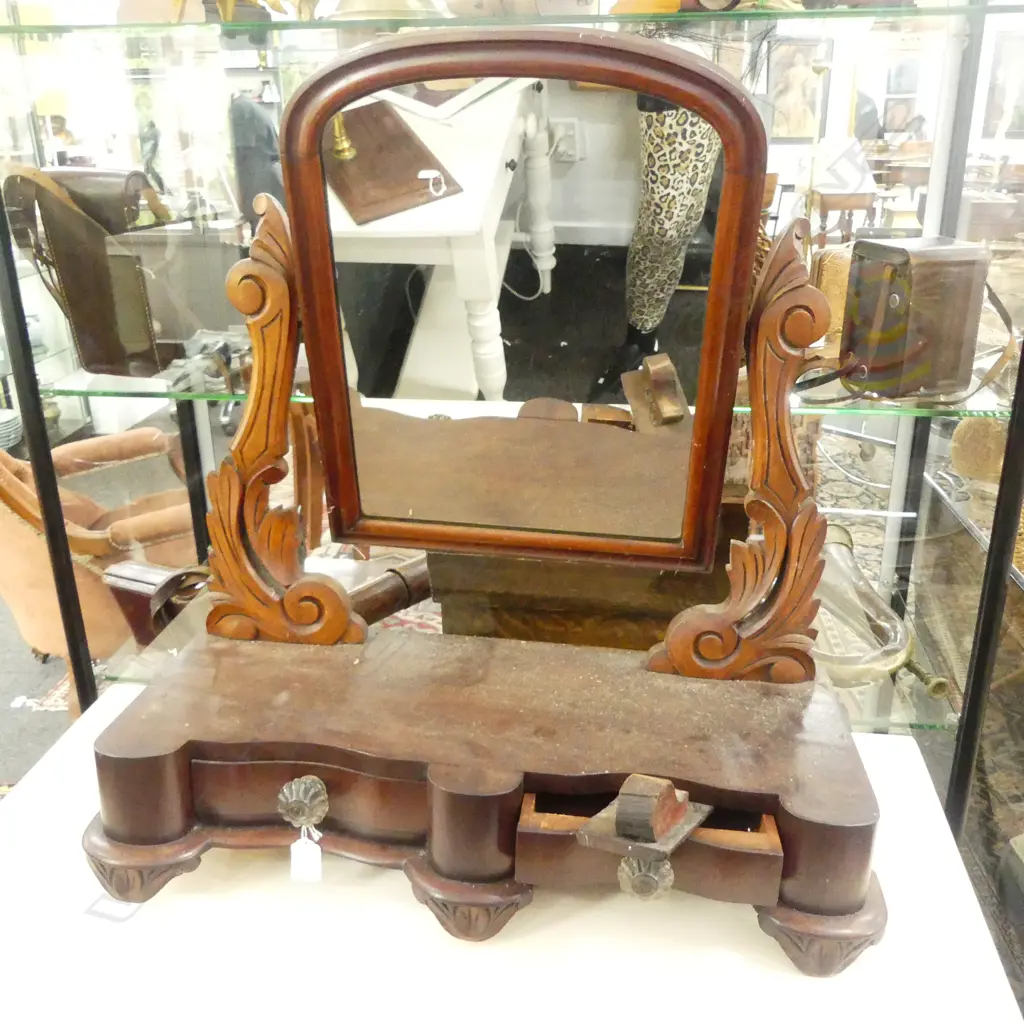 VICTORIAN TOILET MIRROR H.670mm A/F Image 1++