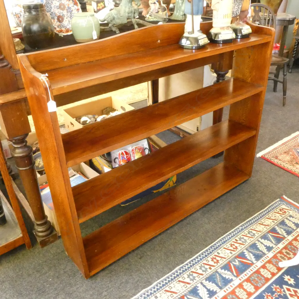 4 TIER OAK BOOKSHELF 1220x220x1000mm Image 1++