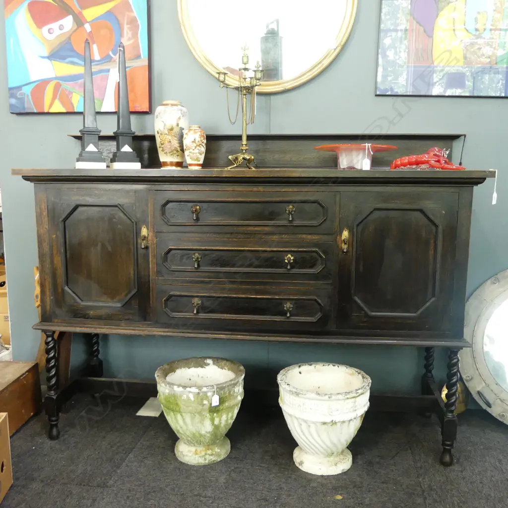 JACOBEAN STYLE OAK SIDEBOARD 1600x490x1155mm Image 1++