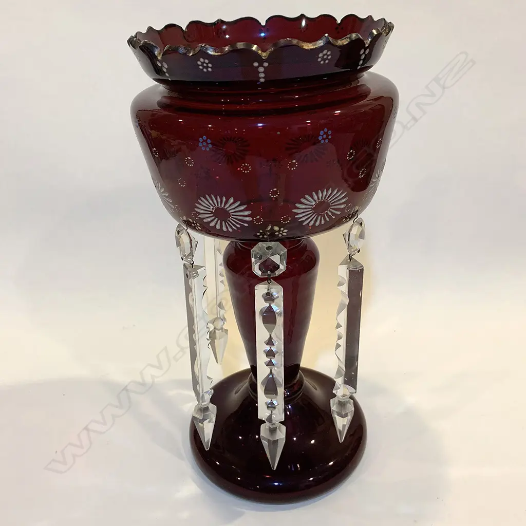 CRANBERRY GLASS LUSTRE H.350mm Image 1++