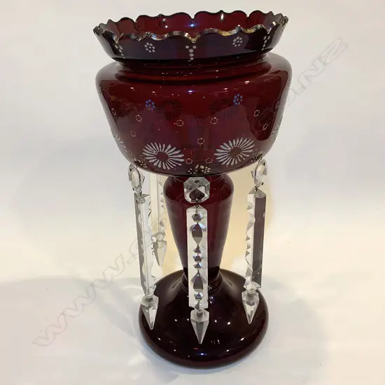 CRANBERRY GLASS LUSTRE H.350mm