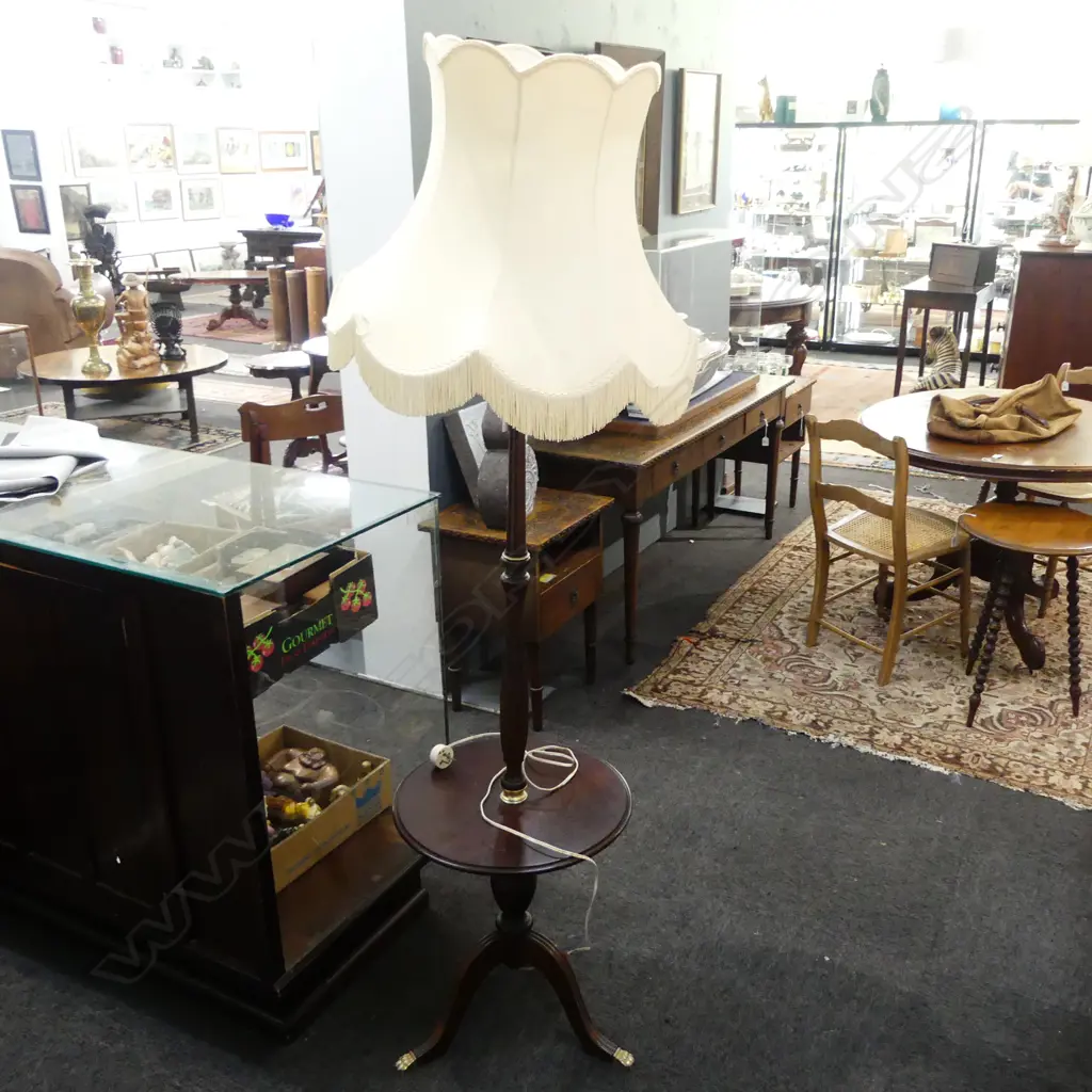 WOOD & BRASS STANDARD LAMP H.150mm Image 1++