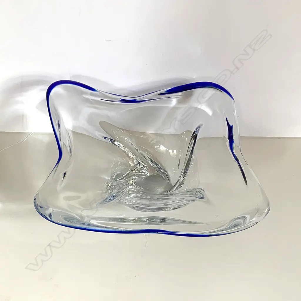 ART GLASS FRUIT BOWL (MURANO?) 270mm dia Image 1++