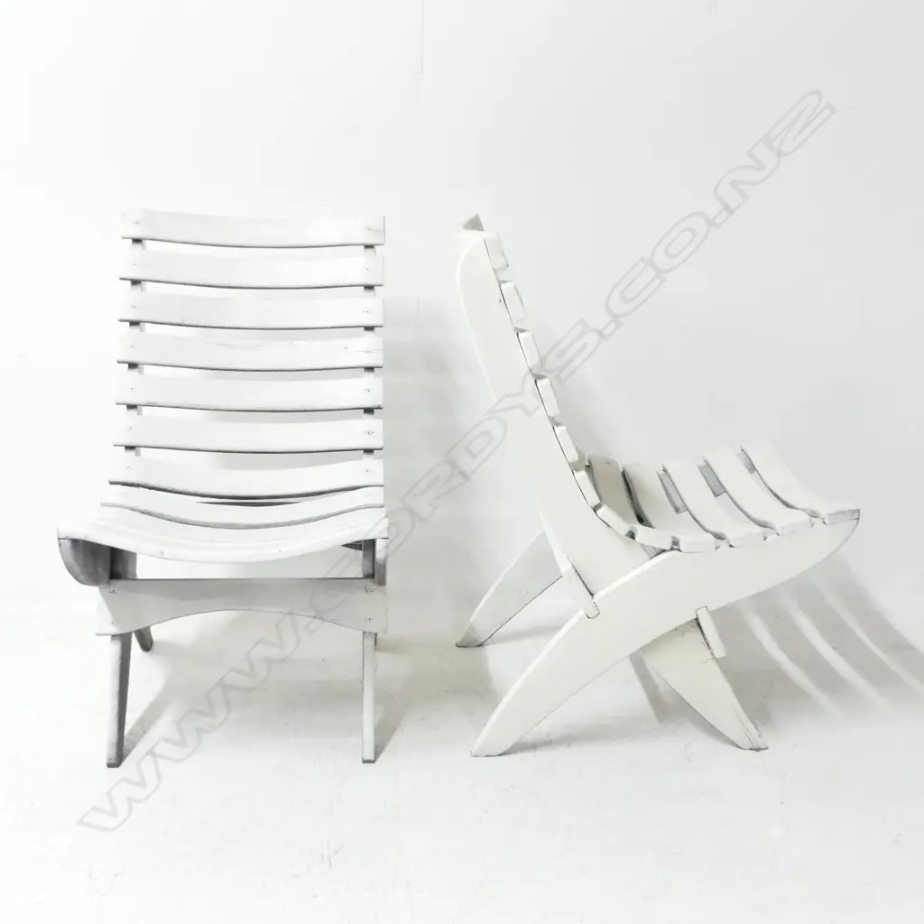 PR WHITE PAINTED GARDEN CHAIRS Image 1++
