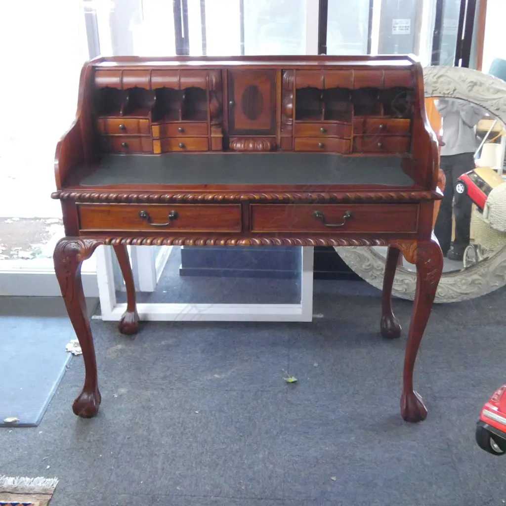 ANTIQUE STYLE MAHOGANY DESK 1120x600x1070mm Image 1++