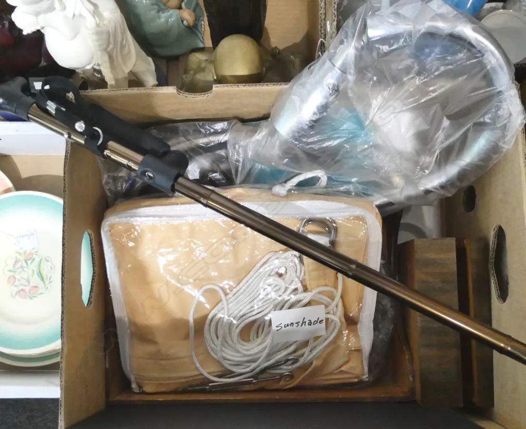 BOX LOT PRINTS  SUNSHADE WALKINGSTICK ETC Image 1++