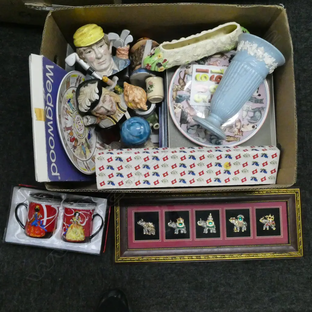 WEDGWOOD PLATES, CHARACTER TEAPOTS ETC Image 1++