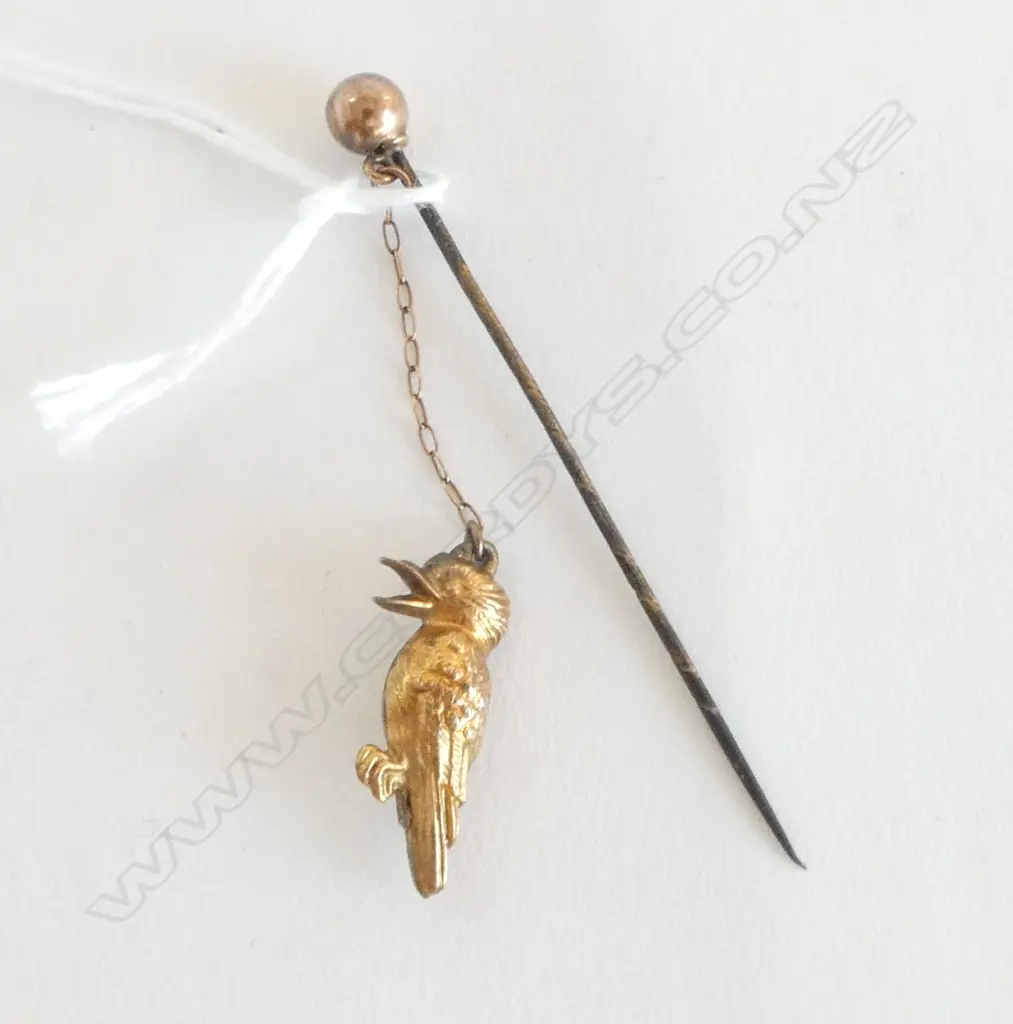 9ct KOOKABURRA STICK PIN, 1.3gm Image 1++