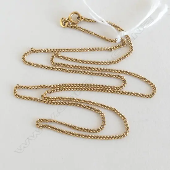 9ct YELLOW GOLD FINE NECK CHAIN L.500mm 3.9gms