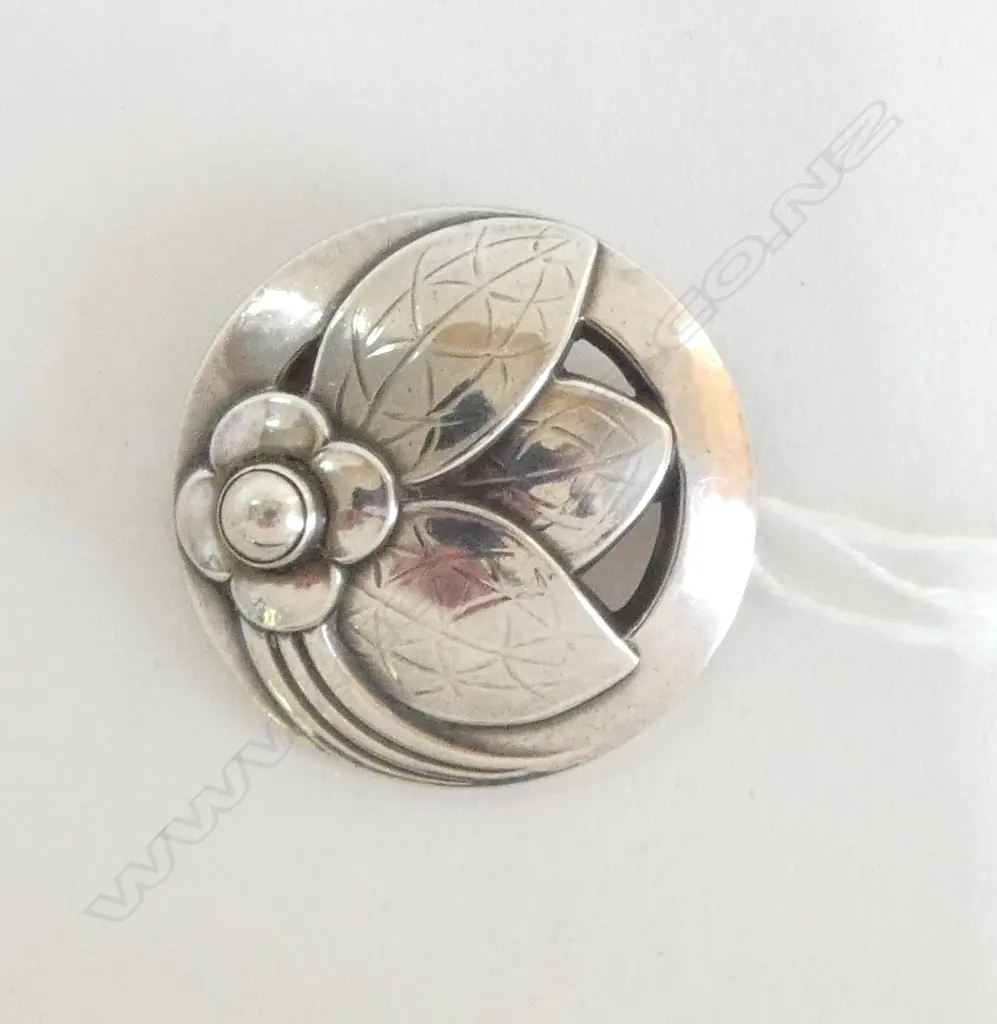 VINTAGE GEORG JENSEN SILVER BROOCH, DENMARK (CD7822) Image 1++