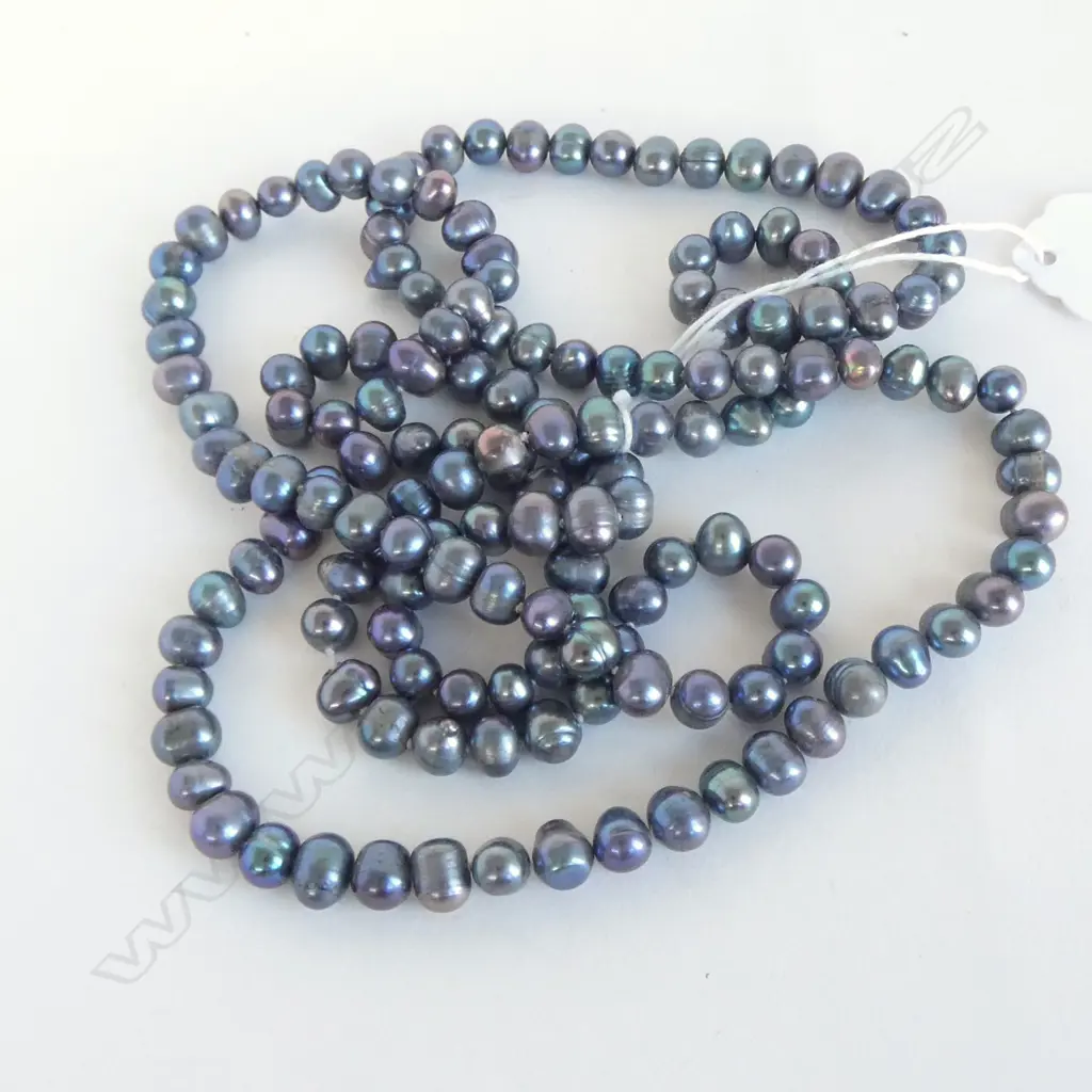 OPERA LENGTH NATURAL BLACK PEARL NECKLACE, 1100mm Image 1++