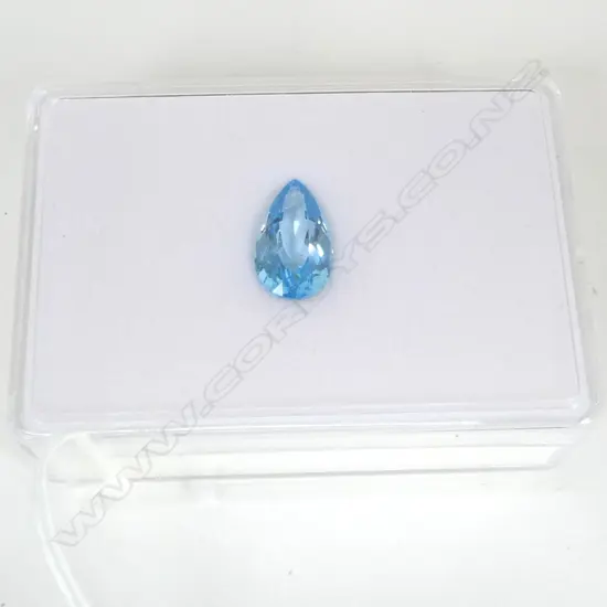 PEAR CUT BLUE TOPAZ, 15.08ct, w AIG REPORT