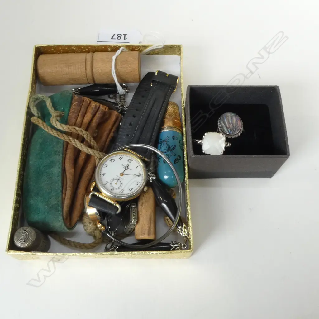 ASST. JEWELLERY INCL. 3 WRIST WATCHES, 2 RINGS ETC Image 1++