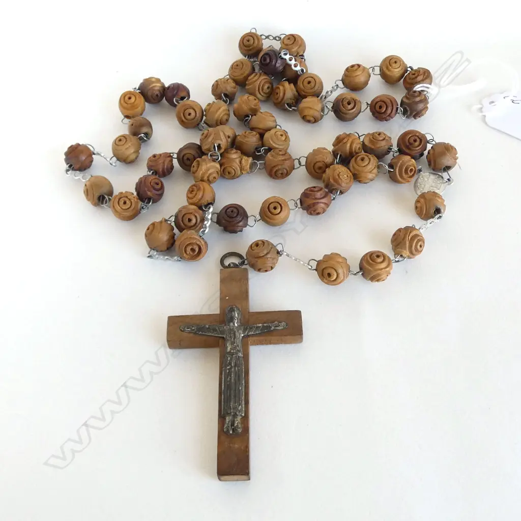 'JERUSALEM' PILGRIM'S WOODEN ROSARY Image 1++