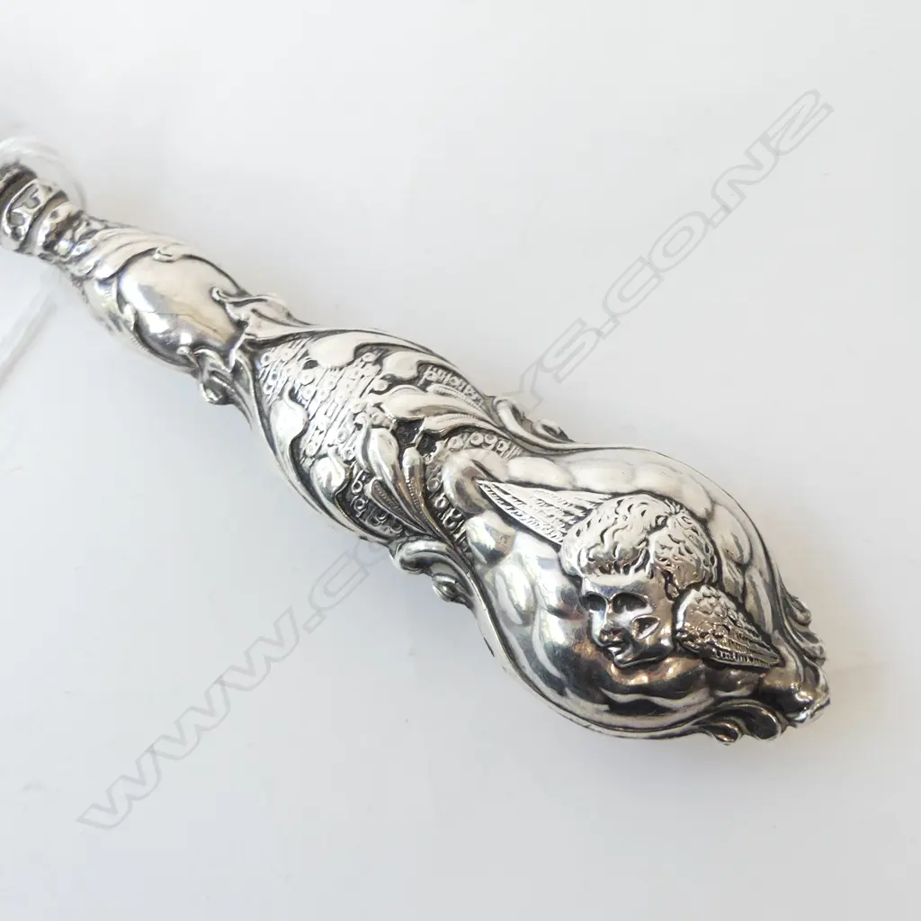 LARGE STG SILVER SHOEHORN ‘ANGELS’ BIRMINGHAM 1905, L.275MM Image 1++