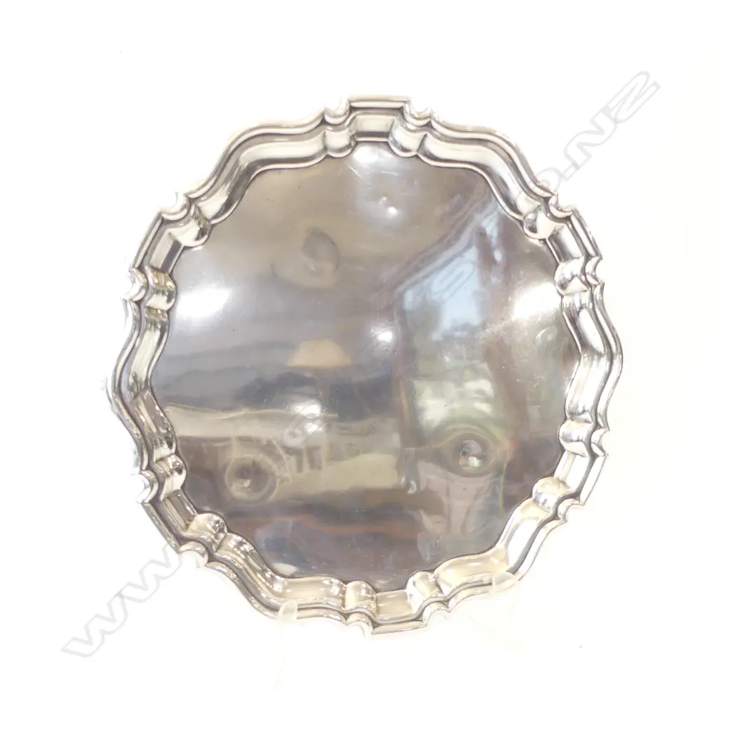 STG SILVER SALVER, B'HAM 1937 295mm dia, 737grms Image 1++