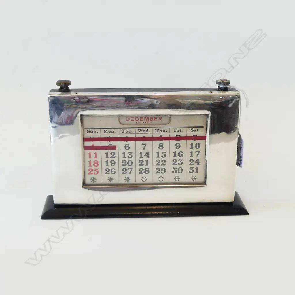 STG SILVER PERPETUAL CALENDAR, B'HAM 1926 210x50x135mm Image 1++