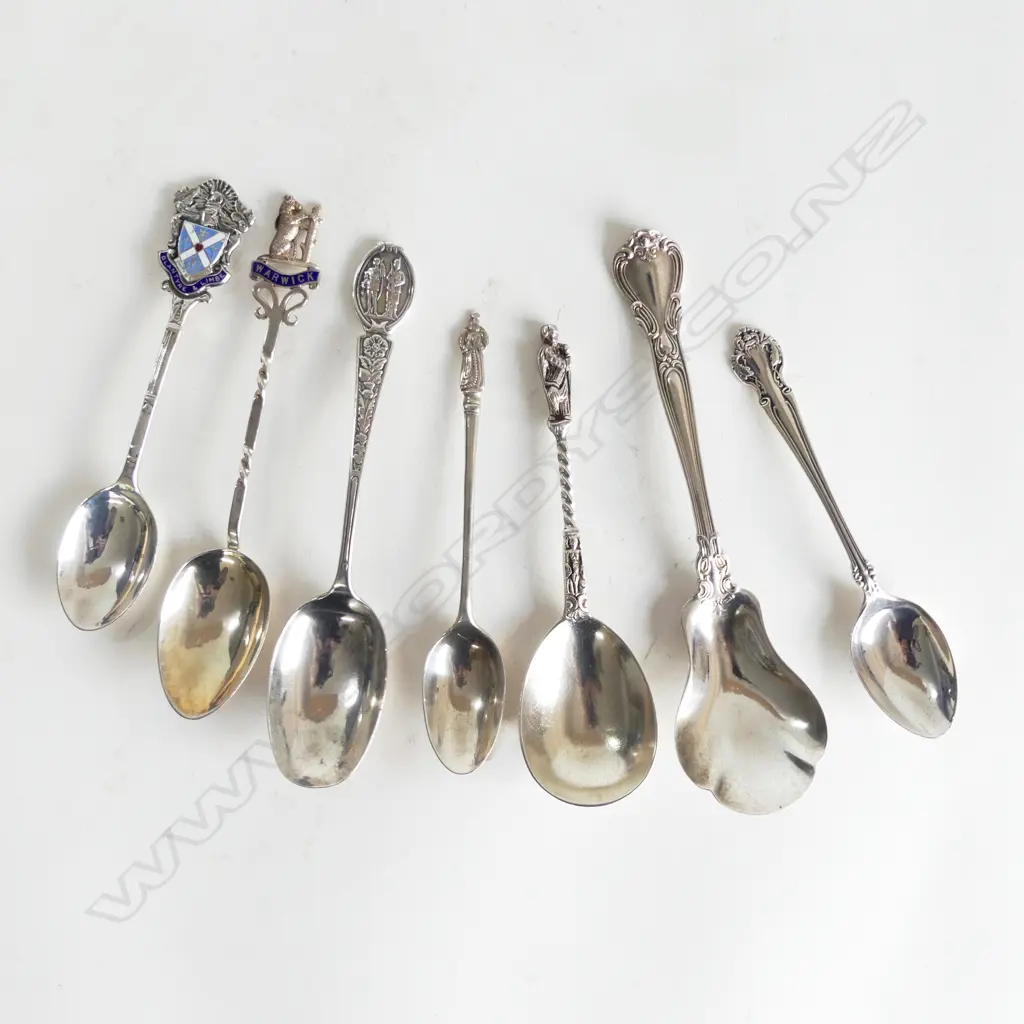 7 S/SILVER COLLECTORS SPOONS 127GMS Image 1++