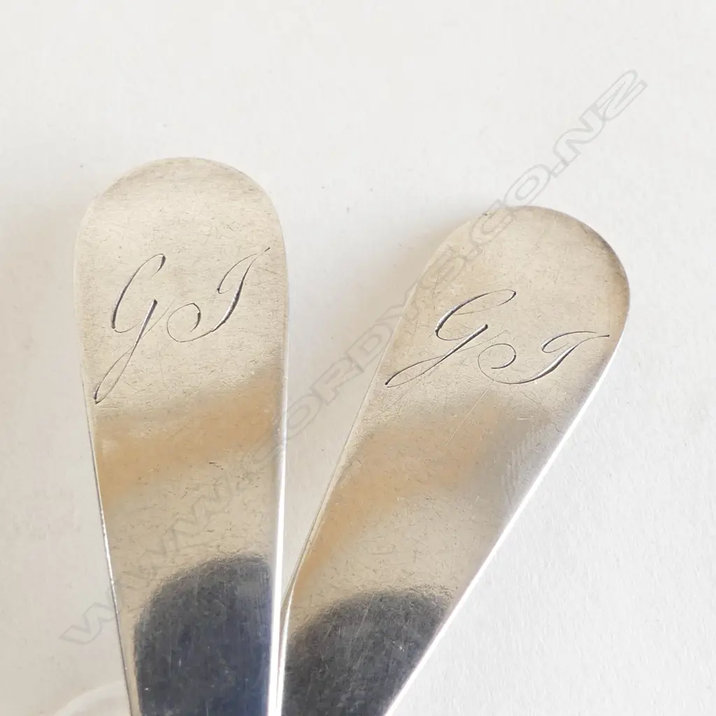 PR SILVER DESSERT SPOONS, EDIN. 1804, 58gm (CD7785) Image 1++