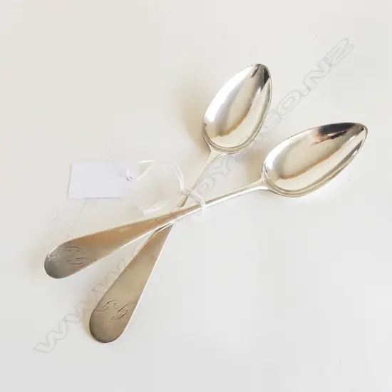 PR SILVER DESSERT SPOONS, EDIN. 1804, 58gm (CD7785)