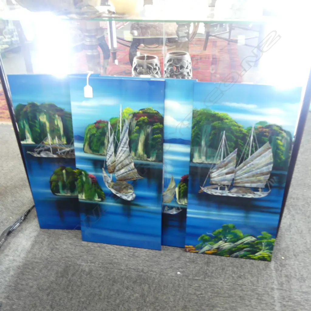 4 ORIENTAL MOP ART PANELS 600x300mm Image 1++