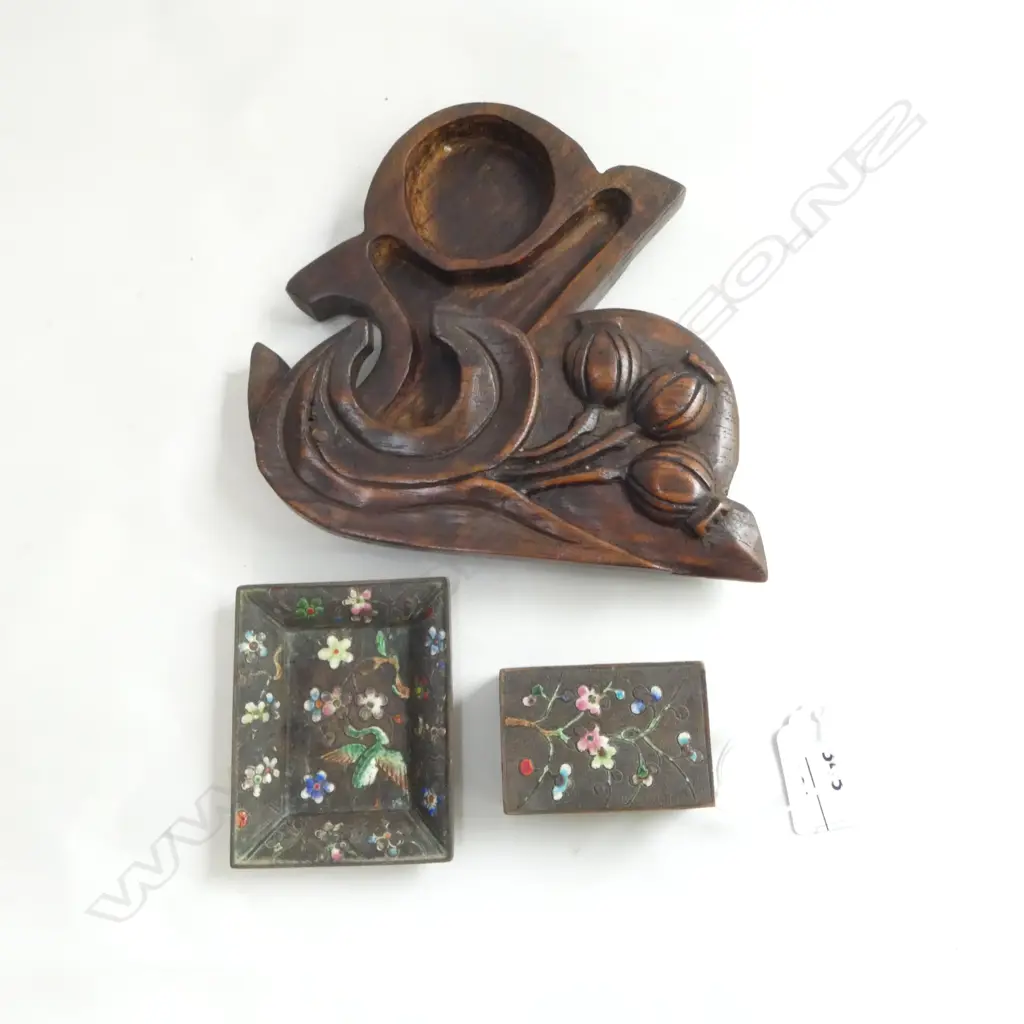 OPIUM SCALES + CHINESE ENAMEL DISH & MATCHSTICK CASE Image 1++
