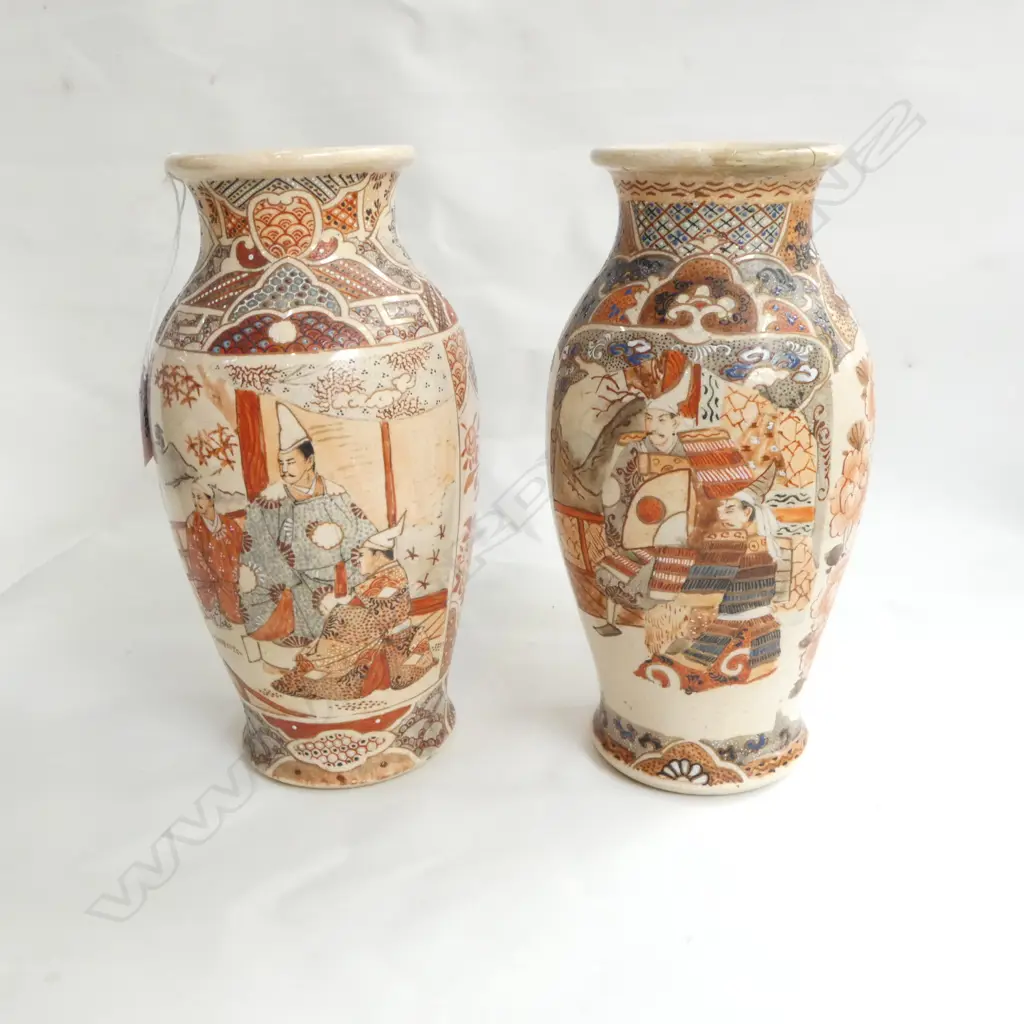 PR SATSUMA VASES, 1 w. repaired H.240mm Image 1++
