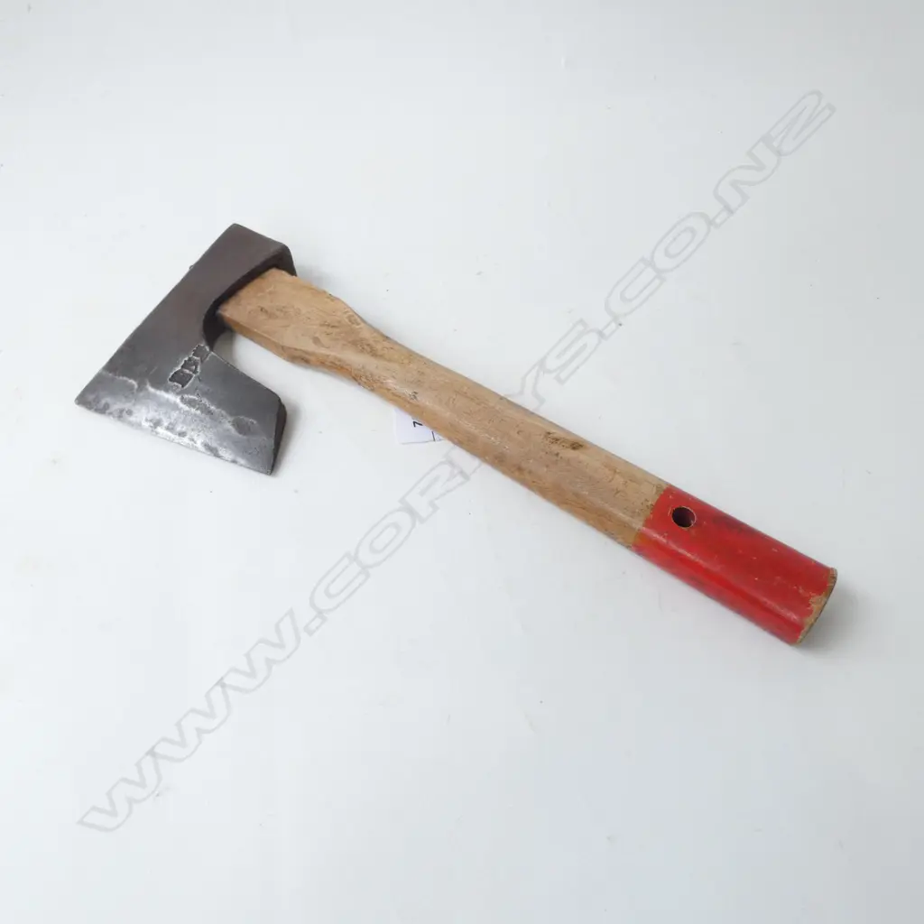 HAND FORGED VINTAGE JAPANESE AXE MAKERS STAMP ON BLADE L330MM Image 1++