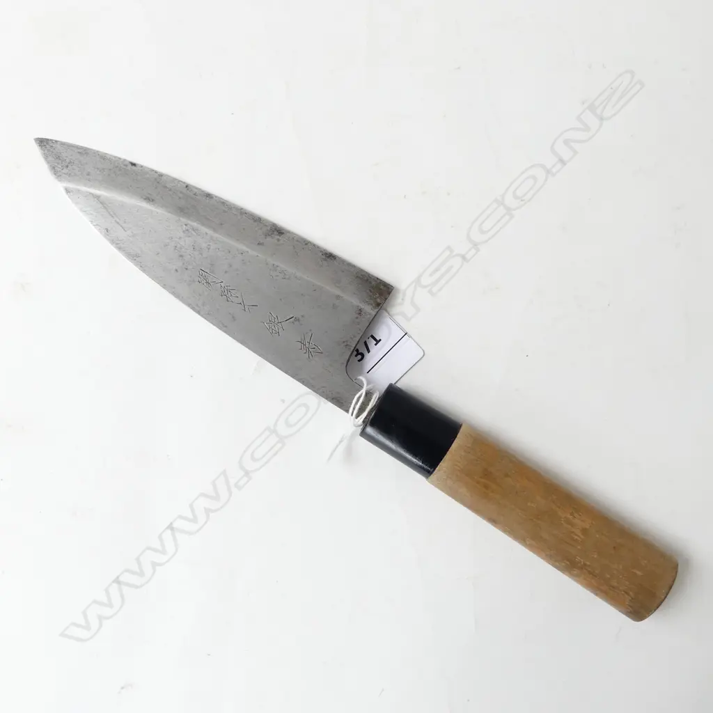 VINTAGE JAPANESE CHEF'S KNIFE, 150mm BLADE, SIGNED Image 1++