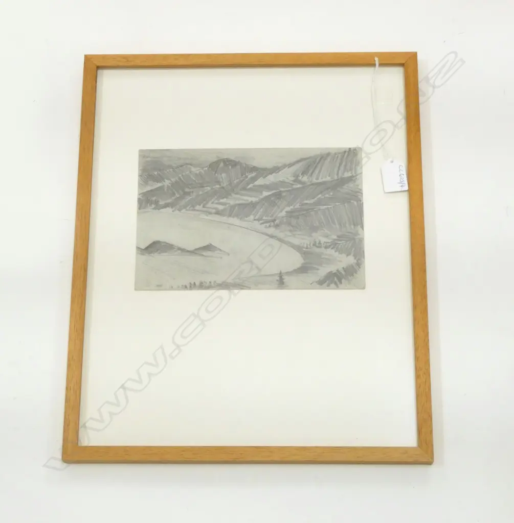 BARRY BRICKELL 'THE BAY' PENCIL DRAWING 150x230mm Image 1++